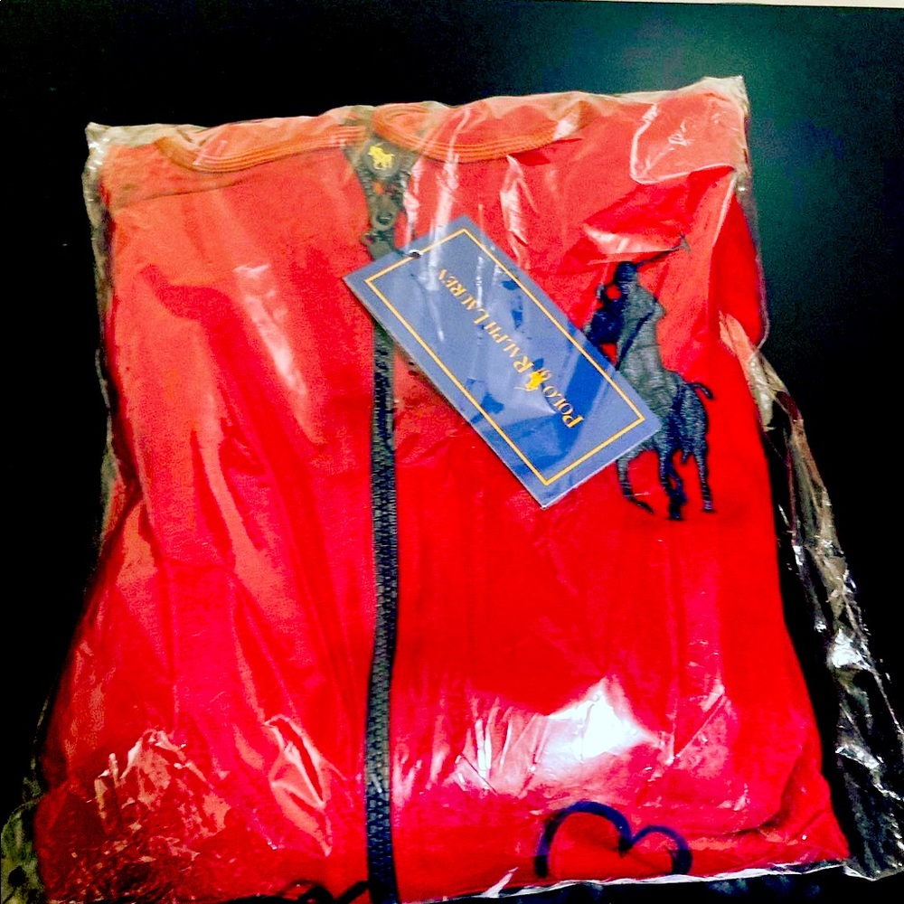Mens Ralph Lauren Polo sweat suit, size (M) red new with tags